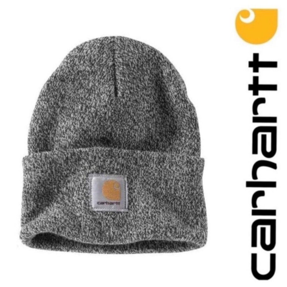 Carhartt | A18-019OFAA Watch Hat Black/White Fleck Design "Leprino Foods" Patch